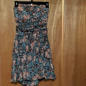 Strapless floral dress